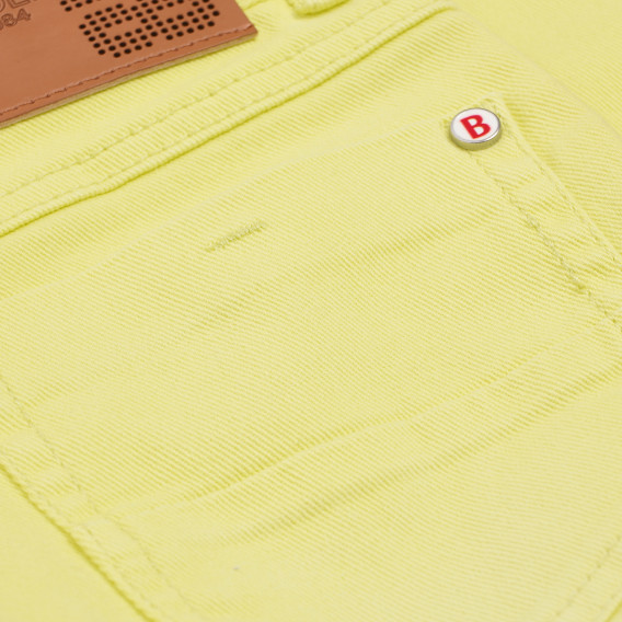 Τζιν παντελόνι για ένα κορίτσι με κίτρινο χρώμα Boboli 155184 4
