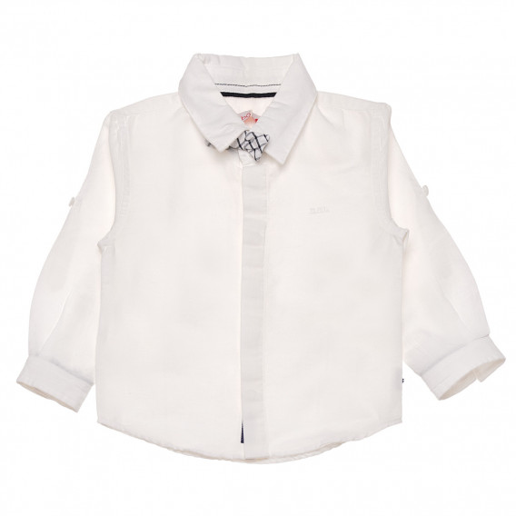Μακρυμάνικο πουκάμισο και παπιγιόν σε λευκό αγόρι Boboli 155285 