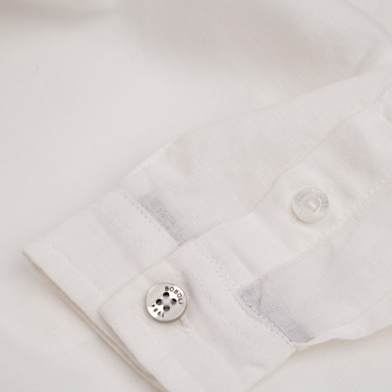 Μακρυμάνικο πουκάμισο και παπιγιόν σε λευκό αγόρι Boboli 155288 4