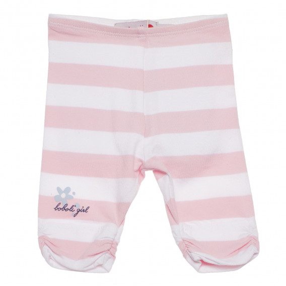 Κολάν για μωρά σε λευκή και ροζ λωρίδα Boboli 155301 