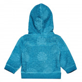 Βαμβακερή μπλούζα με κουκούλα και λουλουδάτο τύπωμα για αγόρια, μπλε Boboli 155434 2