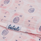 Βαμβακερό φύλλο με τύπωμα γατάκια για κορίτσια, ροζ Boboli 155674 3