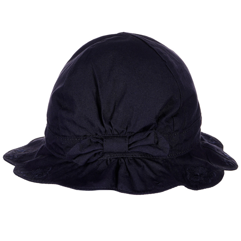 Βαμβακερό καπέλο με μπλε φιόγκο για ένα κορίτσι  158067