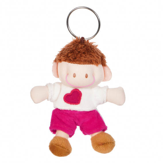 Μπρελόκ με βελούδινη κούκλα -11 cm, ροζ Amek toys 159493 