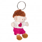 Μπρελόκ με βελούδινη κούκλα -11 cm, ροζ Amek toys 159495 3