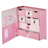 Ροζ κουτί αποθήκευσης, για οργάνωση Nattou 159508 3