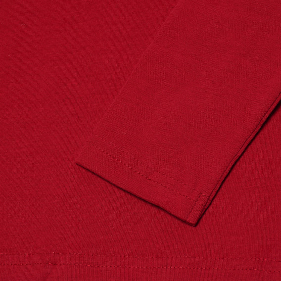 Κόκκινη βαμβακερή μπλούζα για κορίτσια Idexe 160333 3