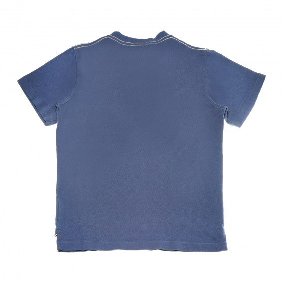 Βαμβακερό μπλουζάκι για αγόρια, μπλε με κίτρινη εκτύπωση Gant 161154 2