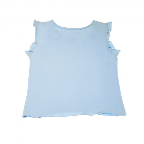 Βαμβακερή μπλούζα για κορίτσια, ανοιχτό μπλε Amore 161160 2