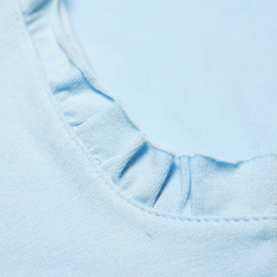 Βαμβακερή μπλούζα για κορίτσια, ανοιχτό μπλε Amore 161161 3