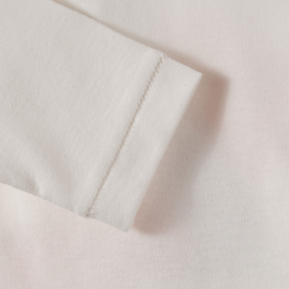 Μπλούζα με μακριά μανίκια για αγοράκι, λευκή Benetton 161437 5