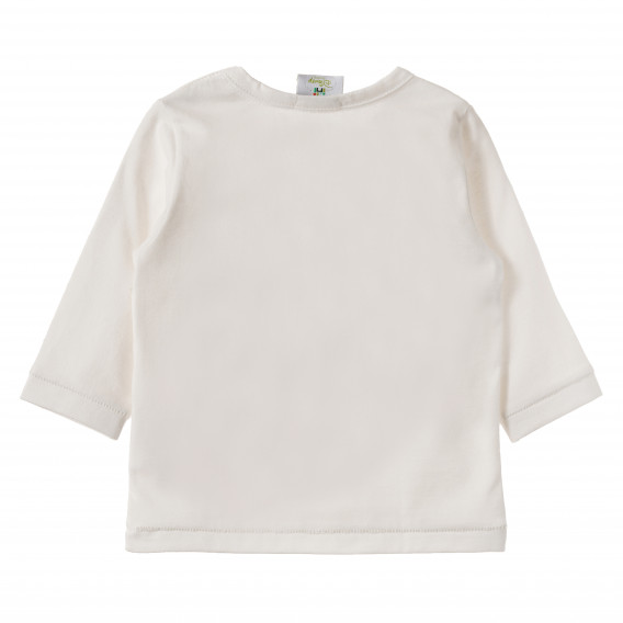 Μπλούζα με μακριά μανίκια για αγοράκι, λευκή Benetton 161440 7