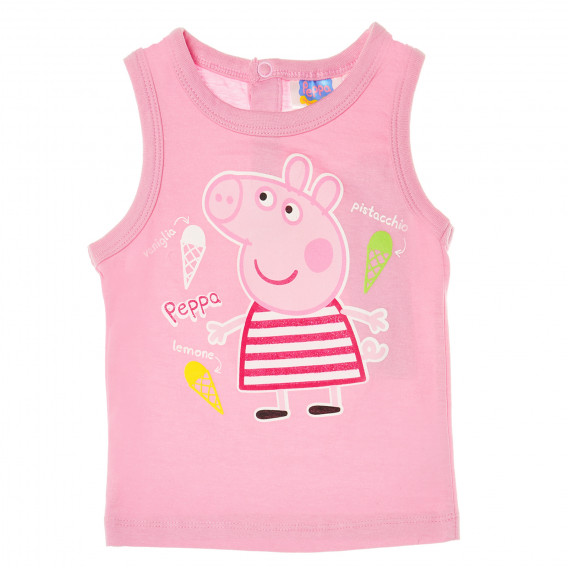 Μπλουζάκι για κορίτσια, ροζ με σχέδιο Peppa Pig Peppa pig 162214 