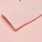 Μακρυμάνικη βαμβακερή μπλούζα σε ροζ χρώμα για κορίτσια Benetton 163746 3