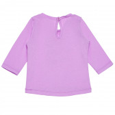 Μωβ βαμβακερή μπλούζα για κορίτσια Benetton 163782 3