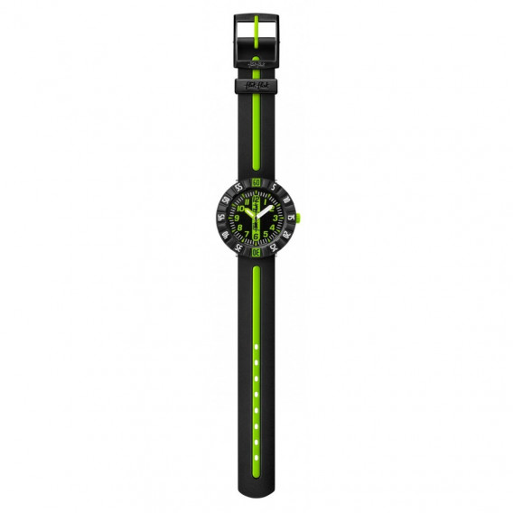 Ρολόι χειρός με πράσινη λωρίδα για αγόρια Swatch 16384 