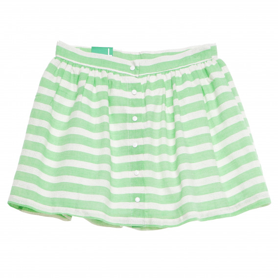 Φούστα ριγέ με χρώμα άσπρο-πράσινο για κορίτσια Benetton 163916 
