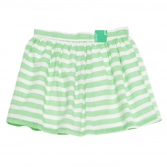 Φούστα ριγέ με χρώμα άσπρο-πράσινο για κορίτσια Benetton 163918 2