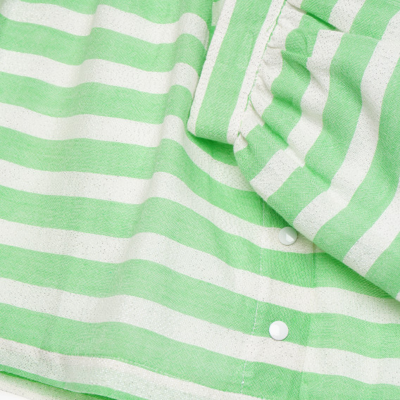 Φούστα ριγέ με χρώμα άσπρο-πράσινο για κορίτσια Benetton 163925 4