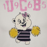 Βαμβακερό μακρυμάνικο μπλουζάκι για κορίτσι Benetton 164604 2