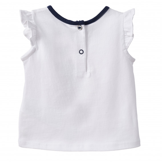 Βαμβακερή μπλούζα μωρού για κορίτσια σε λευκό χρώμα Chicco 165125 4