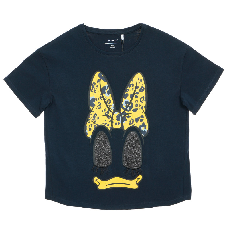 Μπλουζάκι με κοντά μανίκια, τύπωμα Daisy Duck για κορίτσια μπλε  165568
