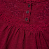Βαμβακερή μπλούζα με μακριά μανίκια σε μωβ χρώμα για κορίτσια Benetton 166018 2