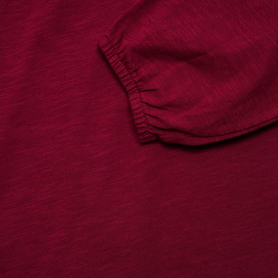 Βαμβακερή μπλούζα με μακριά μανίκια σε μωβ χρώμα για κορίτσια Benetton 166020 4
