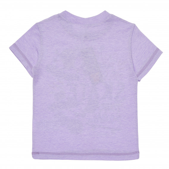 Μπλουζάκι σε μωβ χρώμα για ένα κορίτσι Benetton 166607 4
