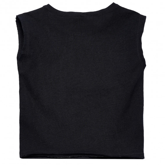 Βαμβακερή μπλούζα σε μαύρο χρώμα για ένα κορίτσι Benetton 166836 3