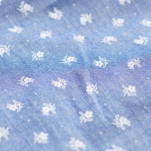 Μπλε βαμβακερό μπλουζάκι με floral τύπωμα για ένα κορίτσι Benetton 166858 3