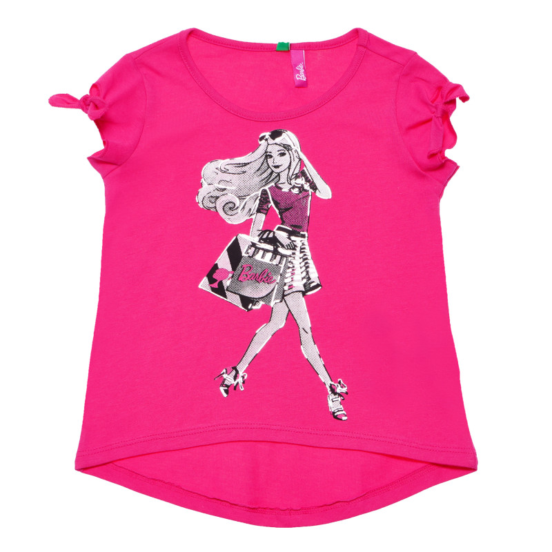 Ροζ βαμβακερό αμάνικο πουκάμισο για μια κοπέλα, Barbie  167177