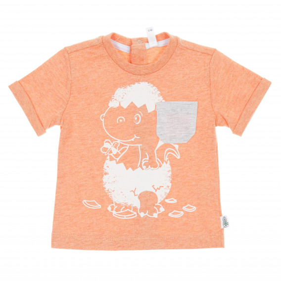 Βαμβακερή μπλούζα για αγόρια, πορτοκαλί Idexe 167799 