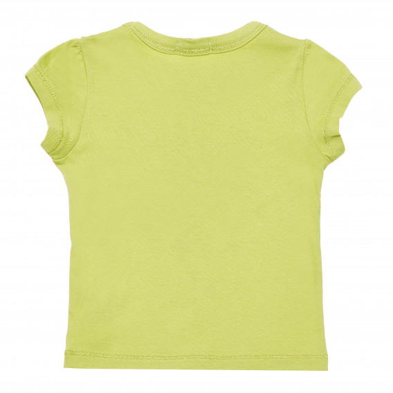 Βαμβακερό μπλουζάκι για μωρά σε πράσινο χρώμα, νεράιδα Benetton 168363 4
