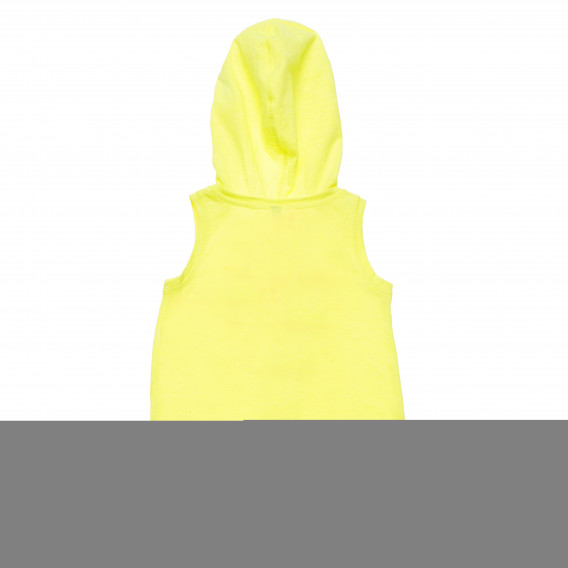 Κίτρινο με κουκούλα αμάνικο πουκάμισο για ένα κορίτσι Benetton 168367 4
