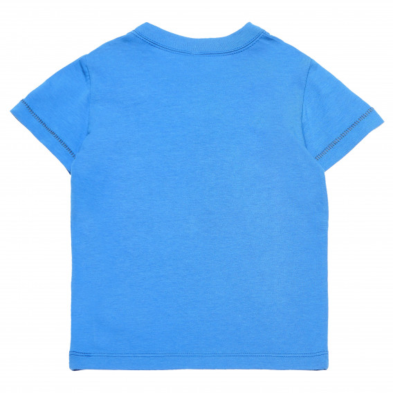 Βαμβακερό μπλουζάκι για μωρό σε μπλε, μπέιζμπολ Benetton 168371 4