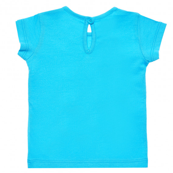 Βαμβακερό μπλουζάκι για μωρά σε μπλε χρώμα, κεράσια Benetton 168482 3