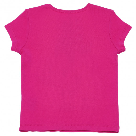 Βαμβακερή μπλούζα για ένα μωρό, ροζ Benetton 168601 3