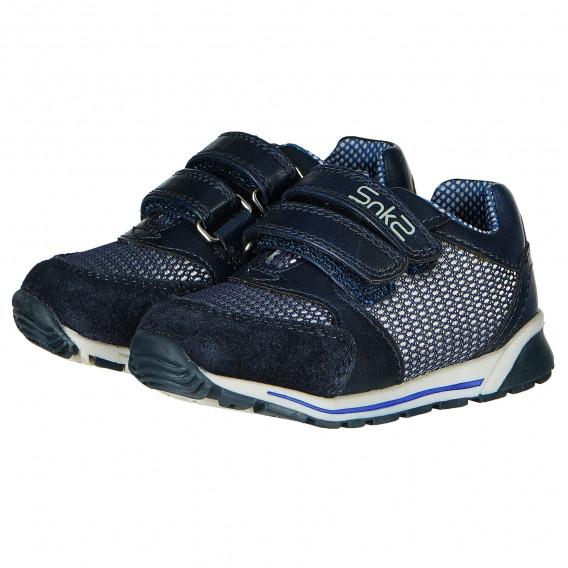 Πάνινα παπούτσια με velcro στερέωση για μωρό για αγόρι, σκούρο μπλε Chicco 169942 