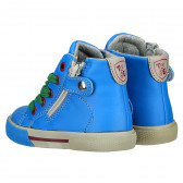 Ψηλές μπότες με πράσινα κορδόνια για αγοράκια, μπλε Chicco 170058 2