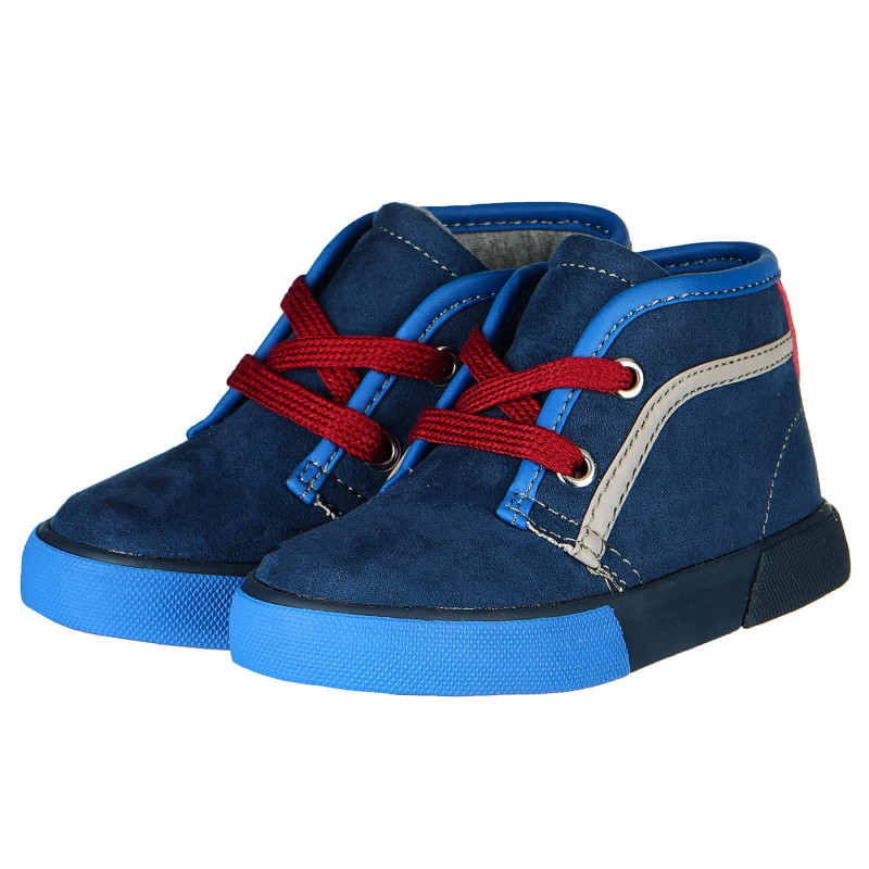 Μπότες με κόκκινες λεπτομέριες για αγόρια, μπλε  170060