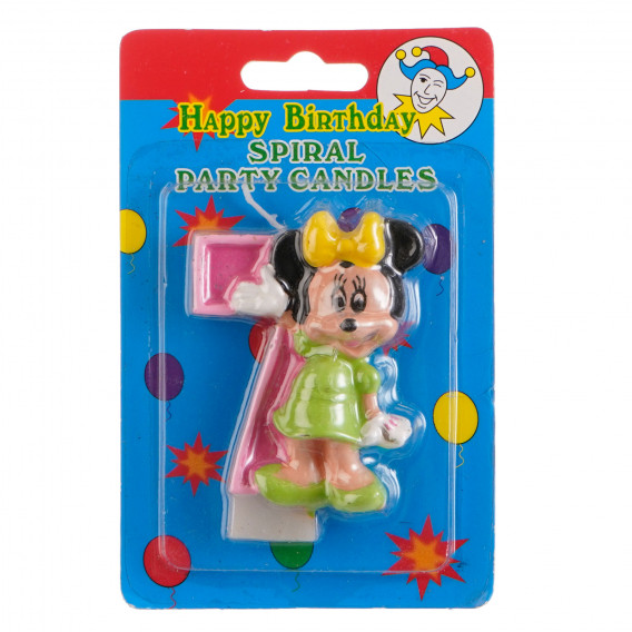 Κερί Minnie Mouse του νούμερο 7 για κορίτσια Minnie Mouse 170252 