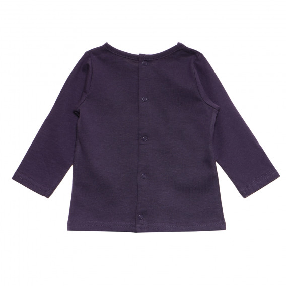 Βαμβακερή μπλούζα με μακριά μανίκια για μωρά, μωβ Tape a l'oeil 170426 4