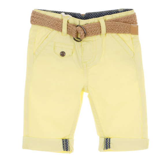Βαμβακερό παντελόνι για κορίτσια, σε κίτρινο χρώμα Tape a l'oeil 170624 