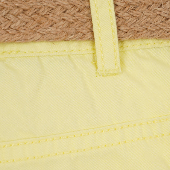 Βαμβακερό παντελόνι για κορίτσια, σε κίτρινο χρώμα Tape a l'oeil 170626 3