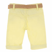 Βαμβακερό παντελόνι για κορίτσια, σε κίτρινο χρώμα Tape a l'oeil 170627 4
