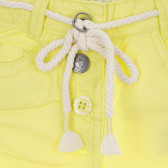 Μακρύ βαμβακερό παντελόνι για κορίτσια, κίτρινο Tape a l'oeil 170629 2