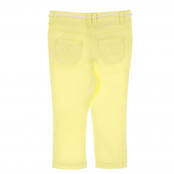 Μακρύ βαμβακερό παντελόνι για κορίτσια, κίτρινο Tape a l'oeil 170631 4
