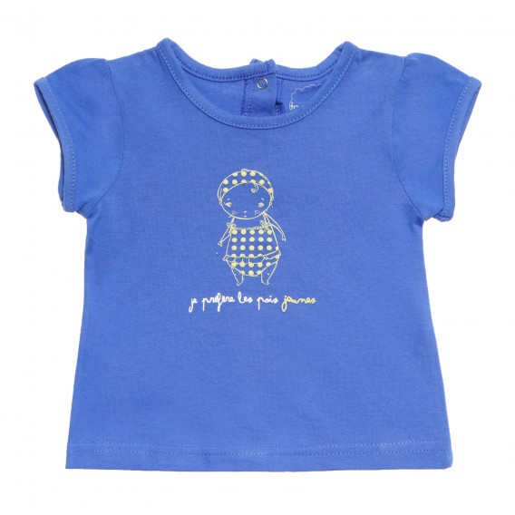 Βαμβακερή μπλούζα μωρού για κορίτσια, μπλε Tape a l'oeil 170881 