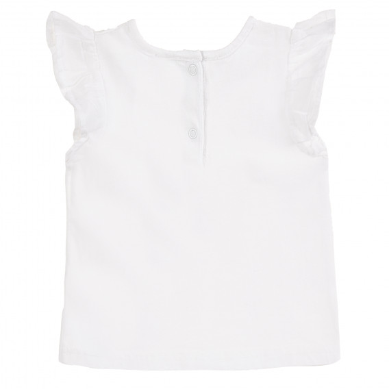 Λευκό βαμβακερό φόρεμα με κοντά μανίκια για μωρά ( κορίτσια ) Tape a l'oeil 171308 4